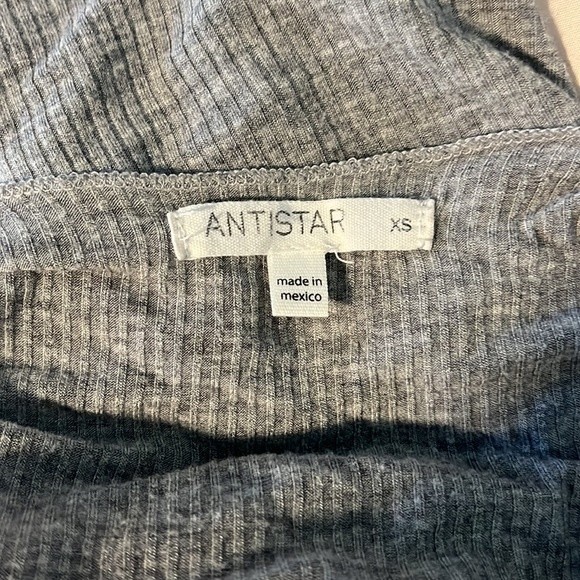 Antistar grey ruched cropped tank top size XS worn twice - Picture 5 of 5